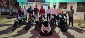 स्थानिक गुन्हे शाखाची कामगिरी 5 मोटारसायकली जप्त, मोटारसायकल चोरीचे 5 गुन्हे उघडकीस