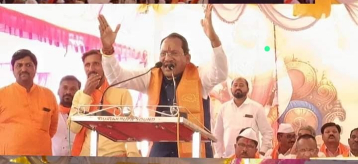 जिजाऊ मराठा भवनाचे भूमिपूजन ‌औराद येथे संपन्न, वचनपूर्ती केली - ना.चव्हाण