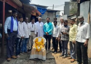 उमा चौक येथील हिंदु खाटीक स्मशानभूमी येथे डॉ. संतूजी लाड यांची जयंती