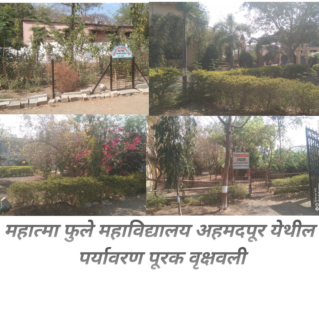 अहमदपूरचे महात्मा फुले महाविद्यालय बनले शहाजी महाराज 'मिया वाकी' आणि राजमाता जिजाऊ 'गार्डन'चे जंगल…!