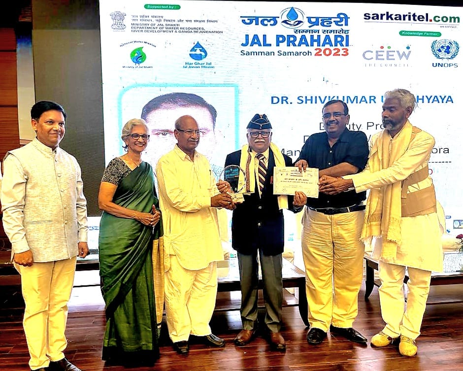 कर्नल शशिकांत दळवी यांना जल मंत्रालयातर्फे "जलप्रहरी पुरस्कार"