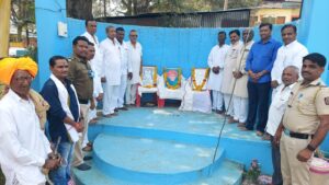 शिरूर ताजबंद येथे डॉ.बाबासाहेब आंबेडकर यांच्या जयंतीनिमित्त ठीक ठिकाणी अभिवादन