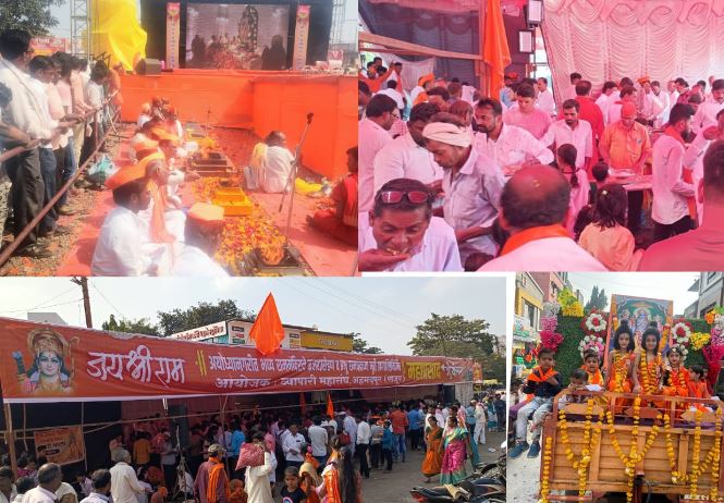 अहमदपूरात हजारो लोकांसाठी महाप्रसाद, होम, हवन करून महाआरती ने प्राण प्रतिष्ठापना सोहळा संपन्न.