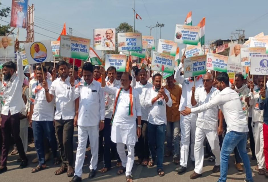 भाजप सरकारच्या विरोधात महाविकास आघाडीचा मोर्चा