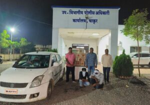 अवैध देशी दारूची वाहतूक करणाऱ्या विरोधात गुन्हा दाखल. 4 लाख 48 हजार रुपयाचा वाहनासह दारूचा मुद्देमाल जप्त.