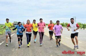 50 किलोमीटर रनिंग करून साजरा केला रनर सदस्याचा पन्नासावा वाढदिवस