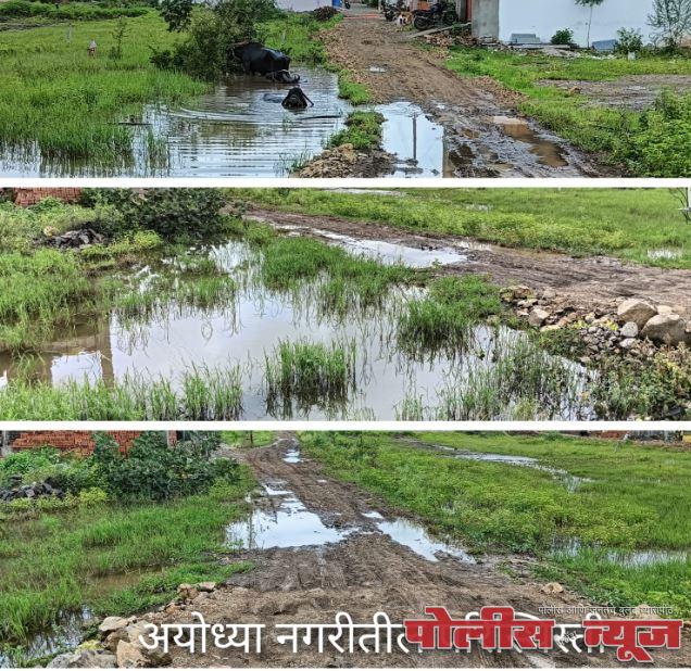 लोकवर्गणीतून केलेला रस्ता गेला वाहून