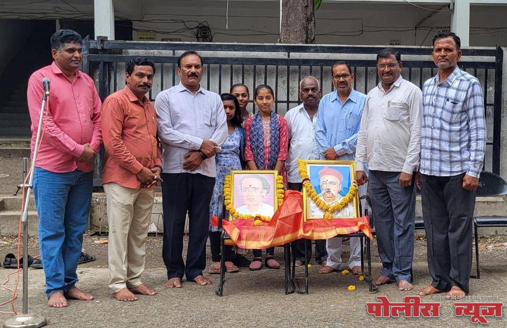 यशवंत विद्यालयात लोकमान्य टिळक पुण्यतिथी आणि अण्णाभाऊ साठे यांची जयंती उत्साहात साजरी
