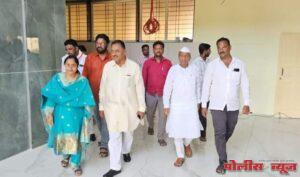 आ. बाबासाहेब पाटील यांच्याकडून नुतन प्रशासकीय इमारतीची पाहणी