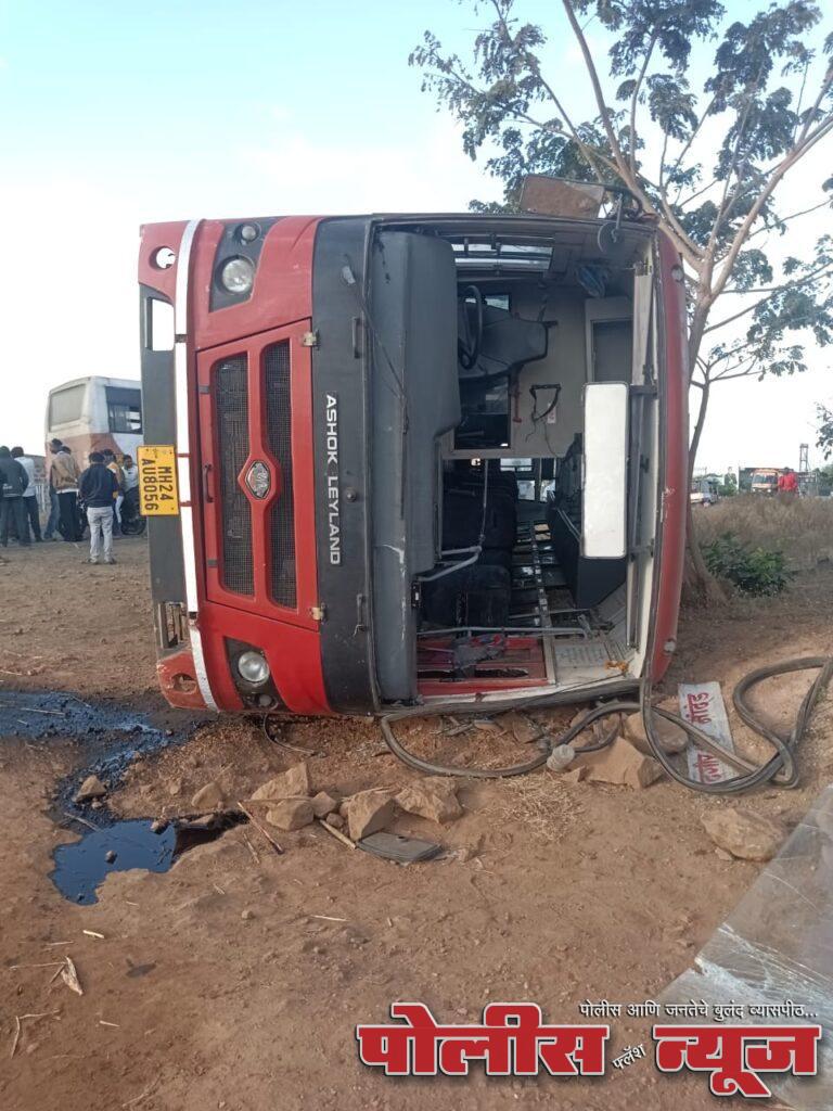 उदगीर - नांदेड बसला अपघात, जीवित हानी नाही