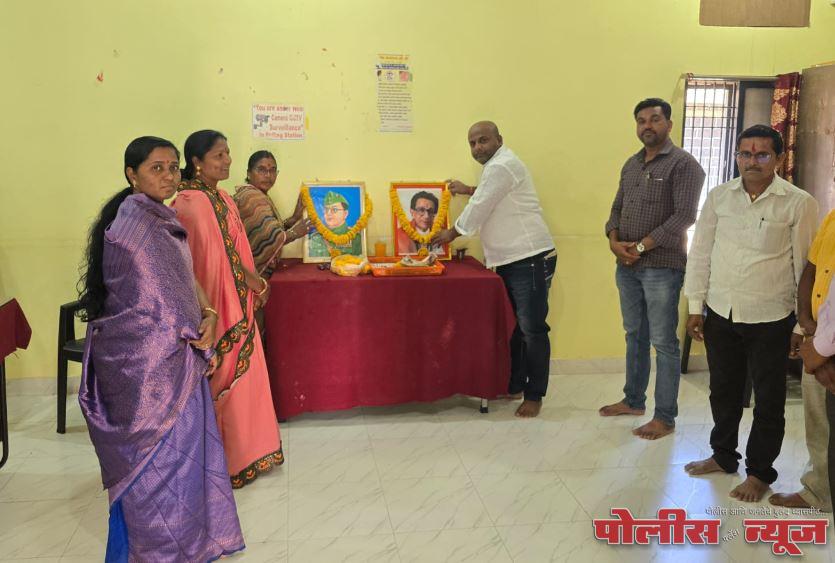 ग्रामपंचायत सोमनाथपूर येथे नेताजी सुभाषचंद्र बोस व बाळासाहेब ठाकरे यांची जयंती साजरी