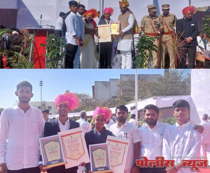पालकमंत्र्याच्या हस्ते गुणवंत खेळाडू जिल्हा क्रीडा पुरस्कार वितरण