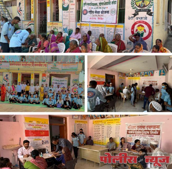 'कृषी महाविद्यालयाच्या राष्ट्रीय सेवा योजनेतर्फे शिवनखेड (खुर्द) येथे मोफत आरोग्य शिबिर