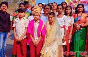 लोकसंस्कृती साहित्य संमेलनाच्या ग्रंथदिंडीत शांतिनिकेतन विद्यालयाचा सहभाग