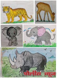 श्री पांडूरंग विद्यालयात जागतिक वन्यजीव दिनानिमित्त रंगभरण चित्रकला स्पर्धा संपन्न
