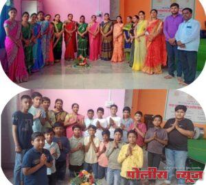 सरदार वल्लभभाई पटेल शाळेत प्रदूषणमुक्त होळी.