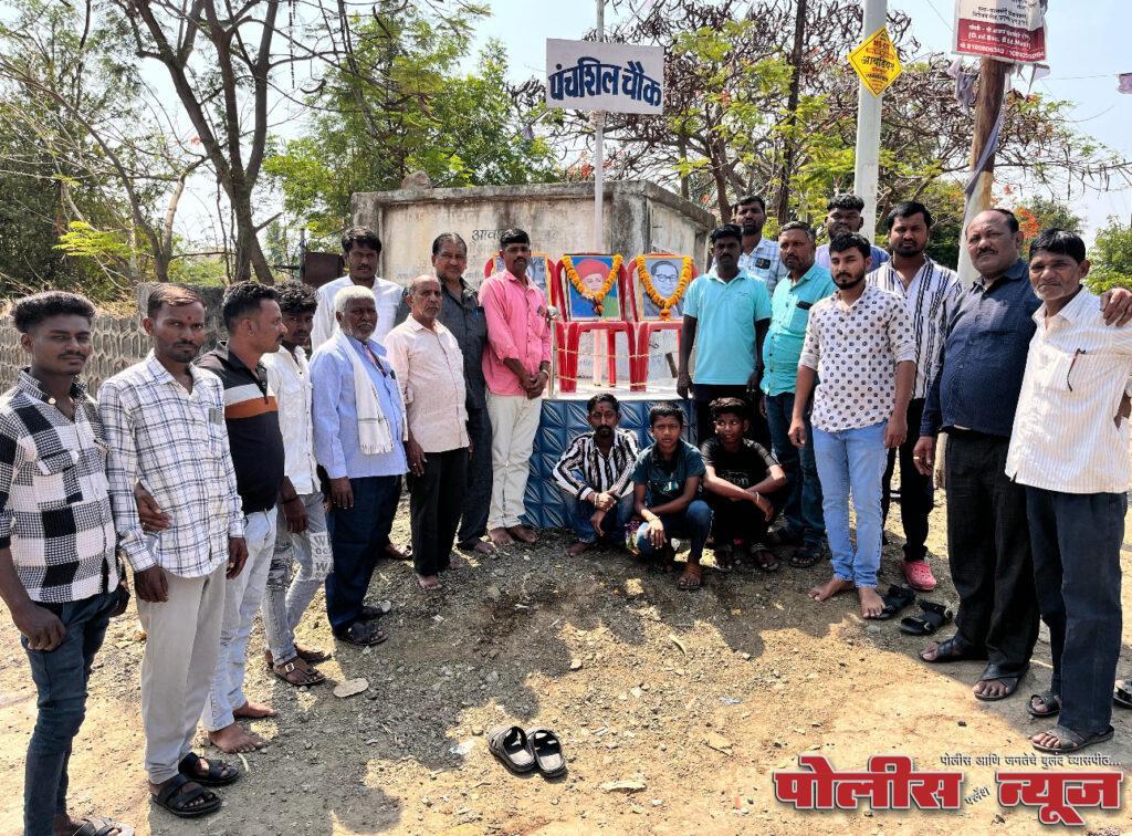 निडेबन येथे क्रांतीसुर्य महात्मा जोतिबा फुले यांची जयंती साजरी