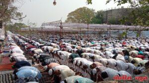 मानव कल्याणासाठी मुस्लिम बांधवाकडुन अल्लाकडे केली प्रार्थना