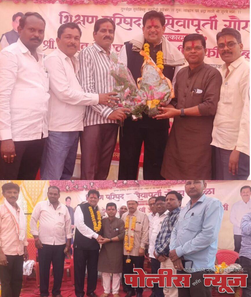 केंद्रप्रमुख शेषेराव राठोड व मुख्याध्यापक जाकीर तांबोळी यांचा सेवापुर्ती गौरव सोहळा संपन्न