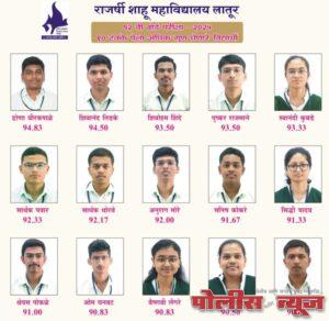 12 वी बोर्ड परीक्षेत राजर्षी शाहू (कनिष्ठ विज्ञान) महाविद्यालयाचे उज्वल यश