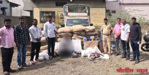 वाहनासह 18 लाख 72 हजार रुपयांचा प्रतिबंधित गुटखा जप्त