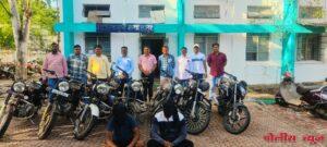 लातूर, पुणे,बीड व धाराशिव जिल्ह्यातून चोरी केलेल्या 7 बुलेट मोटारसायकलीसह दोन आरोपीना अटक