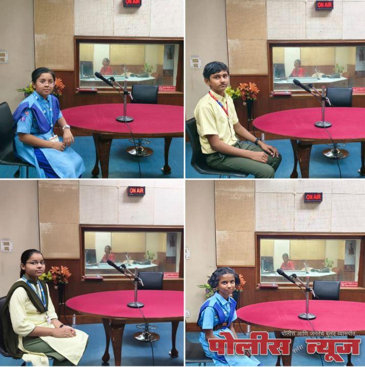 परभणी आकाशवाणीवर यशवंत विद्यालयाच्या चार विद्यार्थ्यांने साधला संवाद