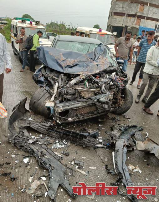 कार व बसचा अपघात : पाच जण जखमी