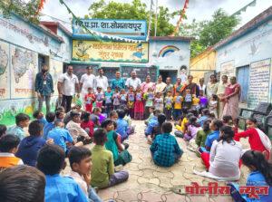 शाळेचा पहिला दिवस प्रवेशोत्सवाने साजरा