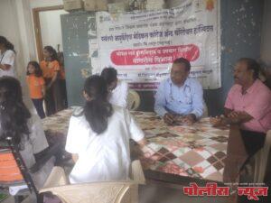 रामकृष्ण मध्ये शालेय विद्यार्थी आरोग्य तपासणी.