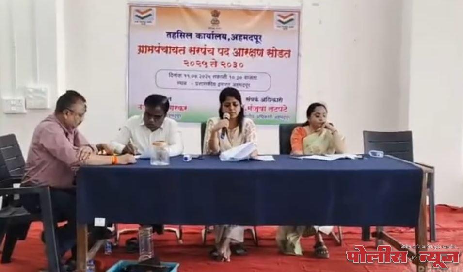 अहमदपूर तालुक्यातील गाव- निहाय सरपंचपदाची आरक्षण सोडत जाहीर
