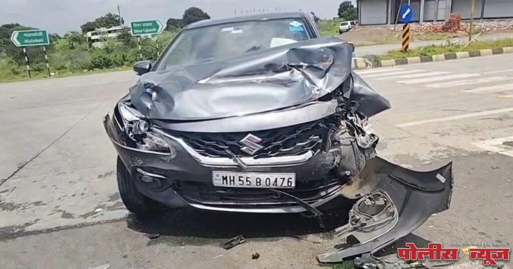 अहमदपूर- नांदेड बाह्य वळण रस्त्यावर पुन्हा अपघात: सुदैवाने जीवितहानी नाही