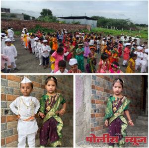 एज्युव्हीजन व न्यू इरा किड्स इंग्रजी शाळेत आषाढी महोत्सव कार्यक्रम उत्साहात साजरा