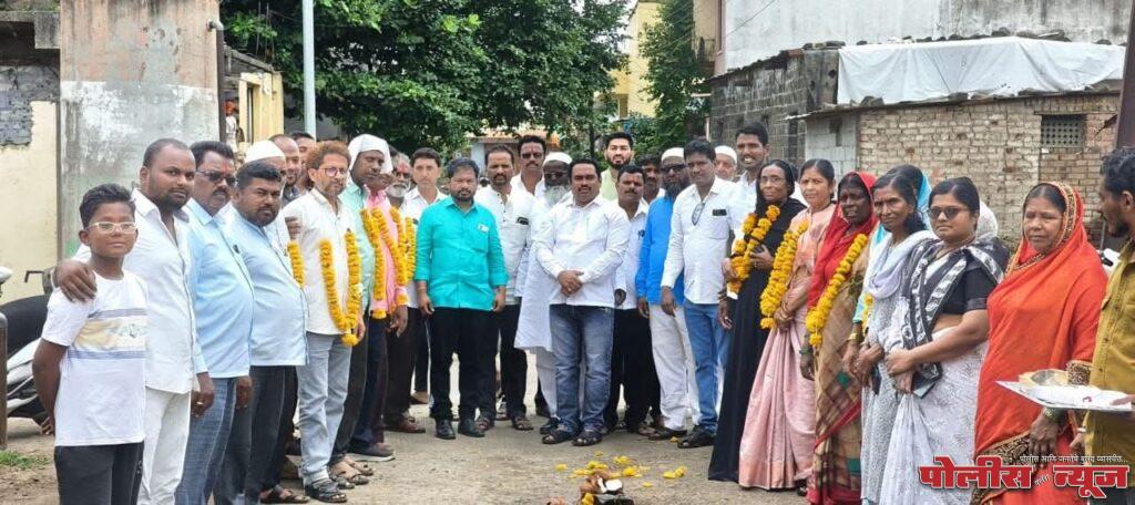 आदीशक्ती नगर येथे सिमेंट रस्त्याचे भुमीपुजन