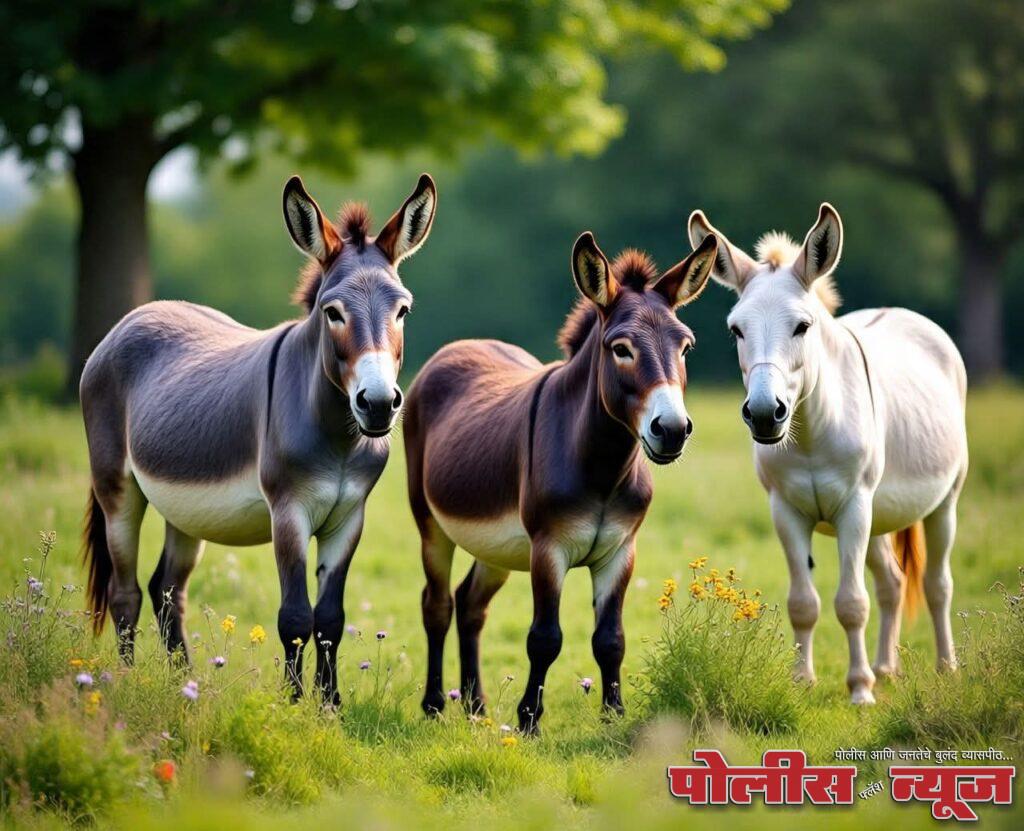 अहमदपूरमध्ये विविध मागण्यांसाठी 'आक्रोश आंदोलन गाढव मोर्चा'