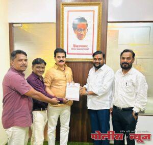 चंद्रकांत टेंगेटोल यांची धर्मवीर वाहतूक सेनेच्या लातूर जिल्हाप्रमुखपदी नियुक्ती