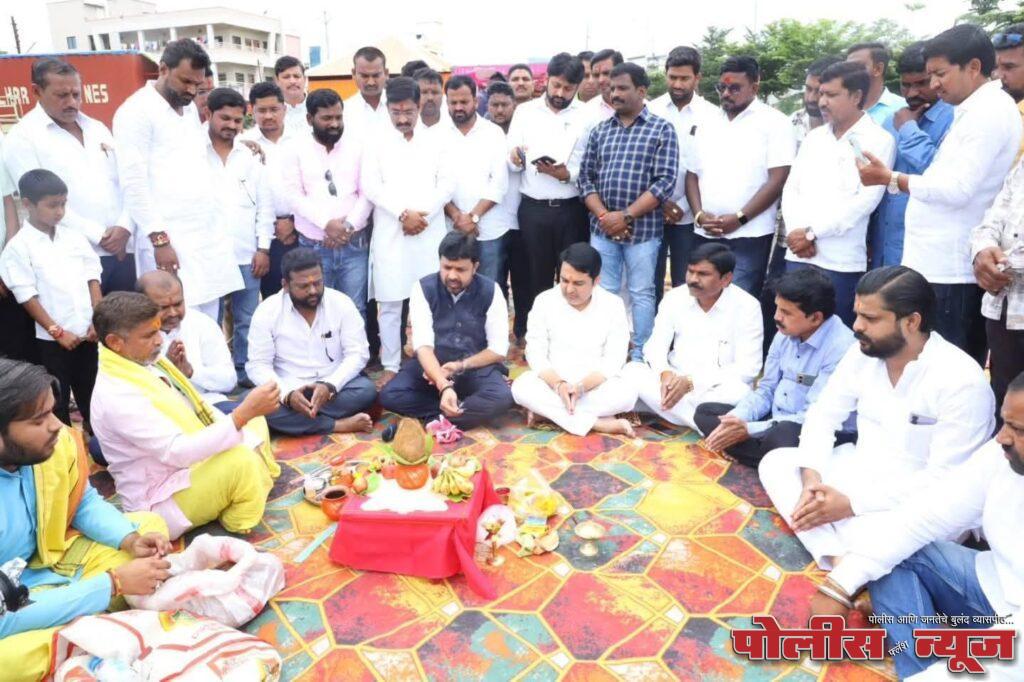 स्वामी विवेकानंद विघ्नहर्ता चॅरिटेबल ट्रस्ट गणेश मंडळाच्या मंडपाचे भूमिपूजन संपन्न