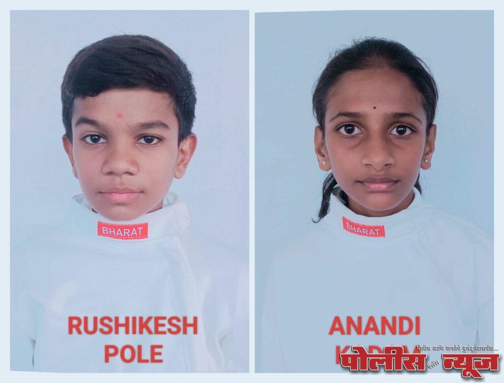 सम्राट चंद्रगुप्त मौर्य इंटरनॅशनल स्कूलच्या दोन विद्यार्थ्यांची राज्यस्तरीय तलवारबाजी स्पर्धेसाठी निवड