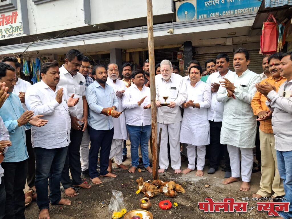 "श्री शिवछत्रपती युवक गणेश मंडळाच्या मंडप उभारणीचा भूमिपूजन समारंभ संपन्न"
