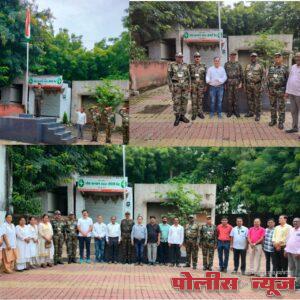 अखंड भारत संकल्प दिनानिमित्त ग्रामीण रुग्णालयात ध्वजारोहण