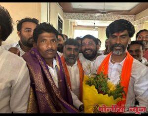 मनोज जरांगे पाटील यांच्या हस्ते सामना प्रतिनिधी वसंत पवार यांचा सत्कार