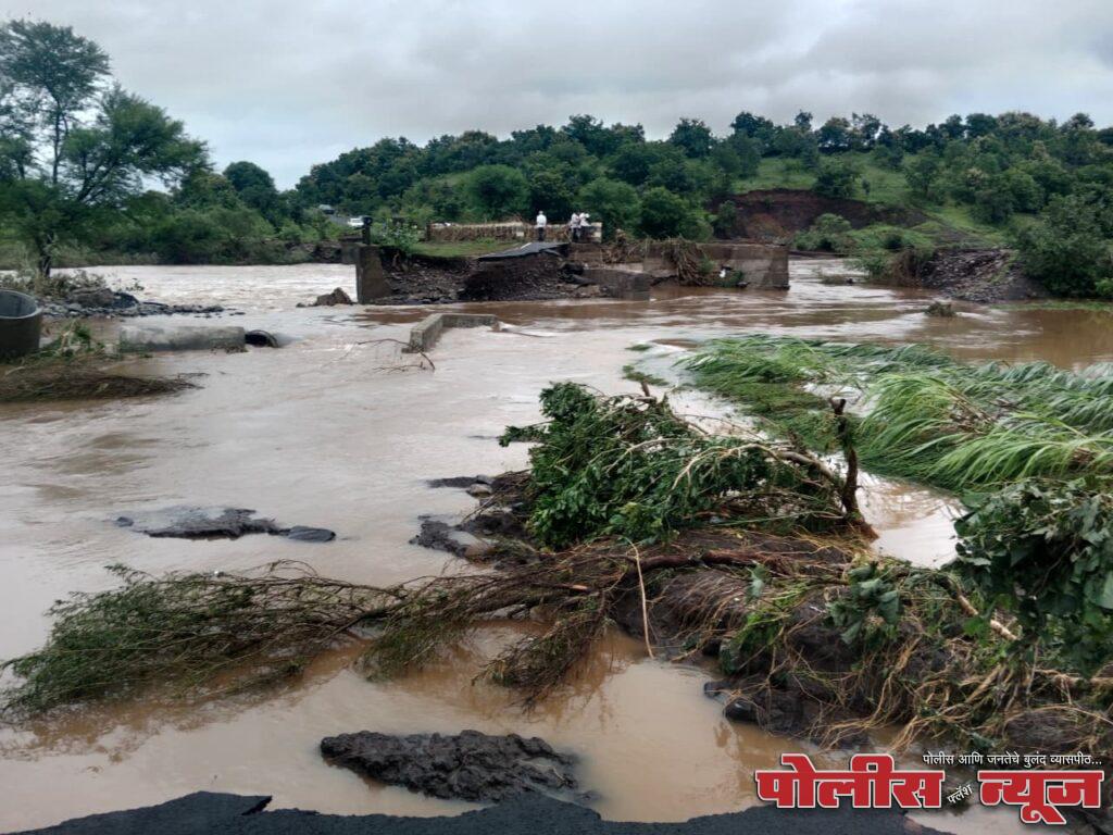 सीमाभागातील दापका परिसरामध्ये नंदिबिजलगाव येथे ढगफुटी.
