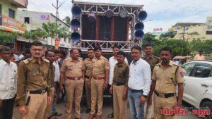 गणेश उत्सव विसर्जन मिरवणुकीतील डीजे डॉल्बीवर पोलिसांची कारवाई, साऊंड जप्त