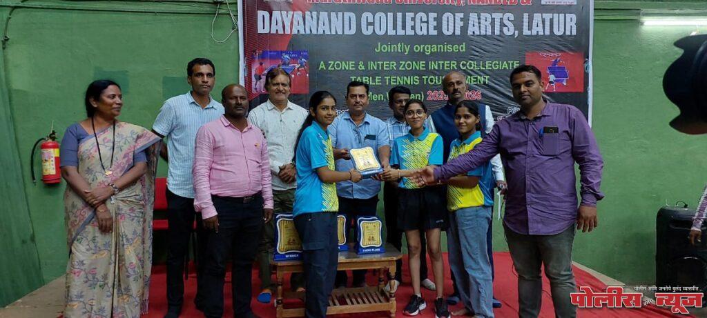 विद्यापीठ टेबल टेनिस स्पर्धेत उदयगिरीच्या खेळाडूंना घवघवीत यश