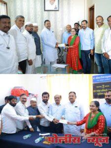 रु. २ लाख ५१ हजार! महेश पतसंस्था व दसरा महोत्सव समितीकडून मुख्यमंत्री सहाय्यता निधीला भरीव मदत