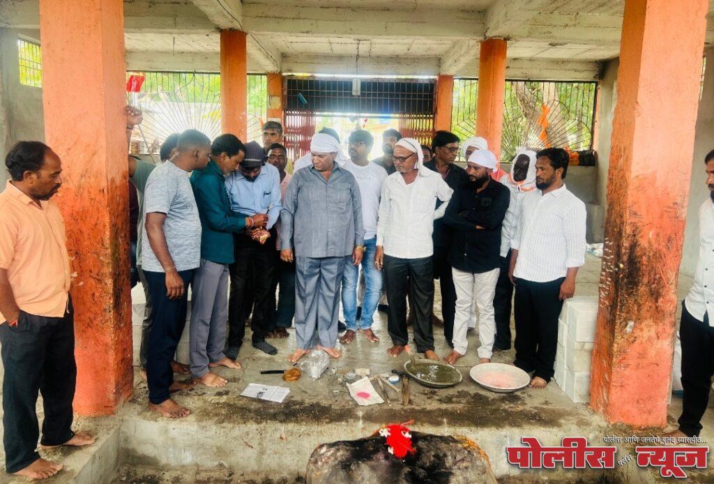 लोकनेते निवृत्ती सांगवे यांच्या वतीने धनगर सोसायटी येथील हनुमान मंदिराचे सुशोभीकरण