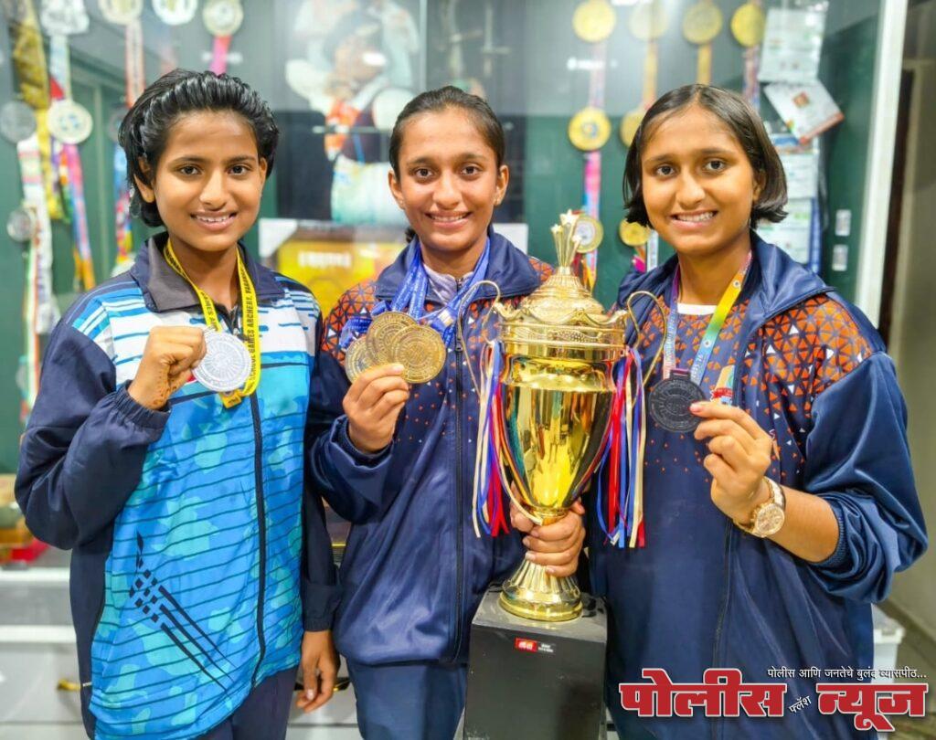 राष्ट्रीय धनुर्विद्या स्पर्धेमध्ये उदगीरच्या तीन सख्ख्या बहिणी चमकल्या