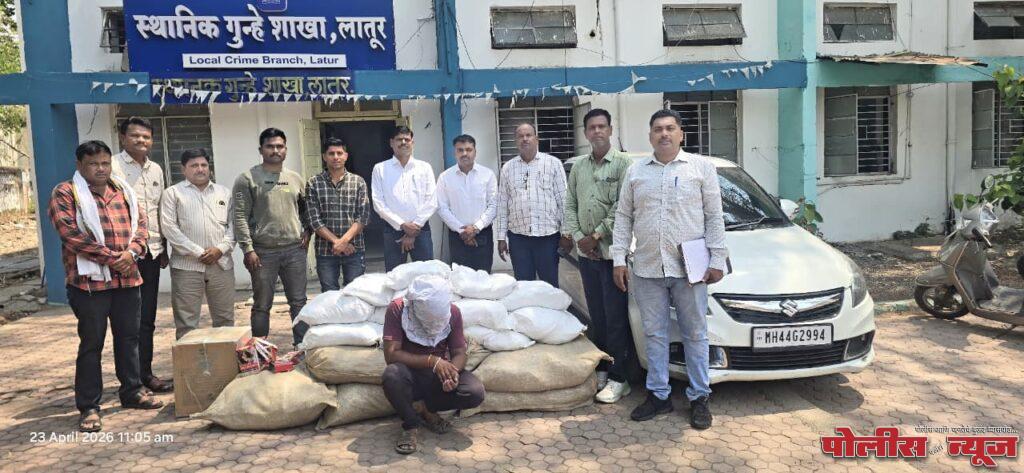 अवैध गुटखा वाहतूक प्रकरणी स्थानिक गुन्हे शाखेची कारवाई, वाहनासह ८.३९ लाखांचा मुद्देमाल जप्त.